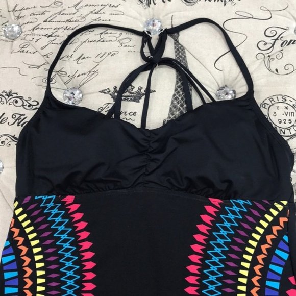 Laundry By Shelli Segal Patterned Strappy Tankini - Picture 5 of 9